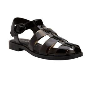 ^NWOT KATY PERRY The Geli Fisherman Sandal in Black - Sz 8.5